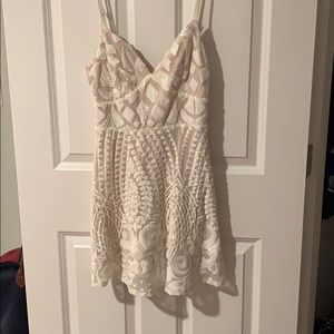White Sequin Superdown Dress